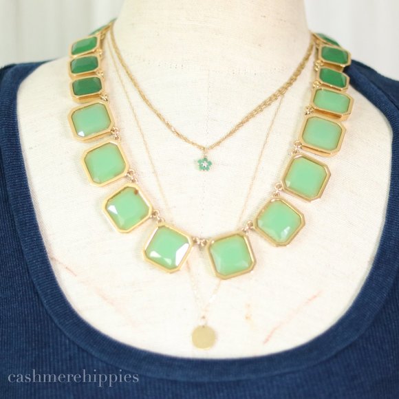 KATE SPADE "Frame of Mind" Emerald Green Necklace